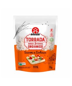 Torrada Orgânica de Arroz Quinoa e Linhaça Okoshi