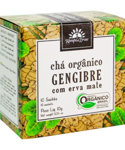 Chá de Gengibre e Mate 10 Sachês Orgânico kampo de Ervas