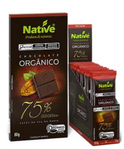 Chocolate Orgânico Native 75% Cacau (25g)
