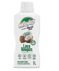 Lava Roupas Líquido C/ Puro Óleo de Coco  Milão (1L)