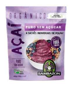Açaí Polpa Orgânico S/ Açúcar Zambazom (400g)
